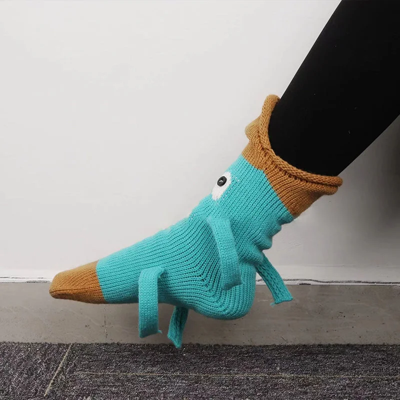 Knit Crocodile Socks