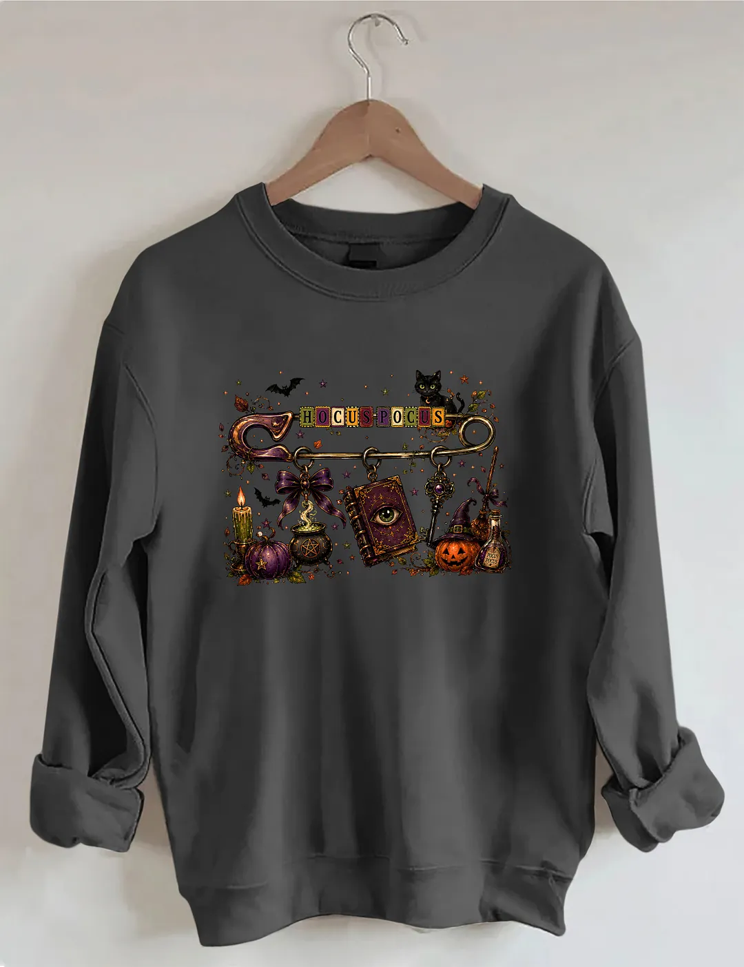 Halloween Safety Pin Hocuspocus Sweatshirt