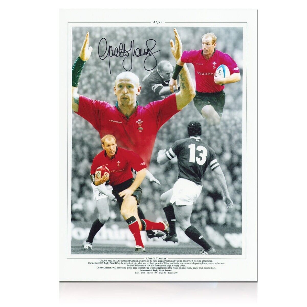 Gareth Thomas Signed Wales Rugby Photo Poster painting | Autographed Rugby Memorabilia