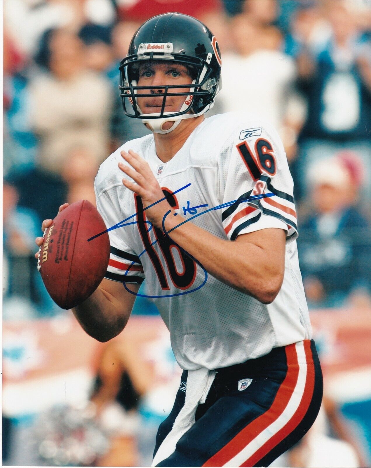 CRAIG KRENZEL CHICAGO BEARS ACTION SIGNED 8x10