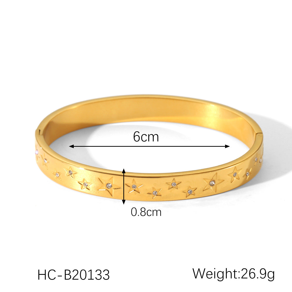 Classic Kajia Couple Titanium Steel Bracelet Fashionable And Versatile Starry Sky Diamond Stainless Steel Ladies Bracelet