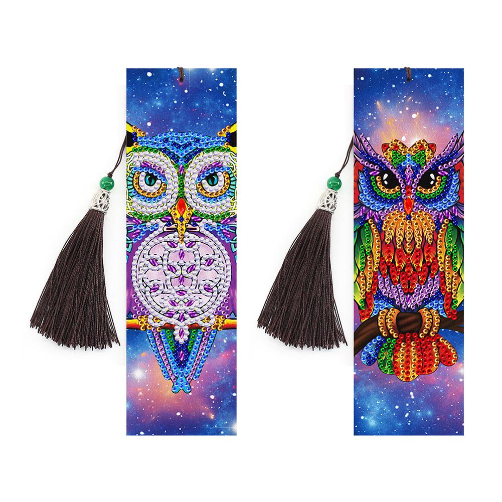 

2pcs Birds-DIY Creative Diamond Tassel Bookmark, 501 Original