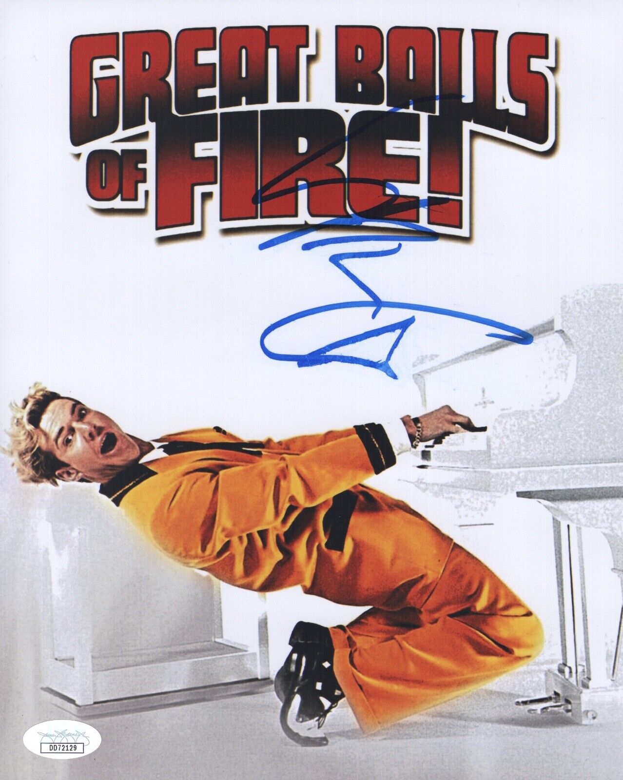 DENNIS QUAID Signed GREAT BALLS OF FIRE! 8x10 Photo Poster painting IN PERSON Autograph JSA COA