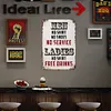 No  service ladies no shirt free drinks - Panneaux en &eacute;tain m&eacute;tallique(20*30cm/30*40cm)