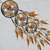 Diamond Painting Wolf Feather Wind Chime Hanging Pendant for Home Window Decor