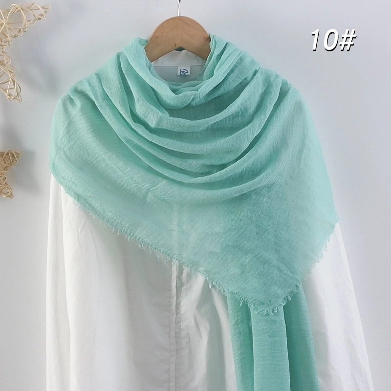 Women’s Elegant Basic Solid Color Cotton And Linen Scarf