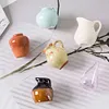 8pcs Cute Ceramic Vase Refrigerator Magnets Fridge Magnets Refrigerator Stickers