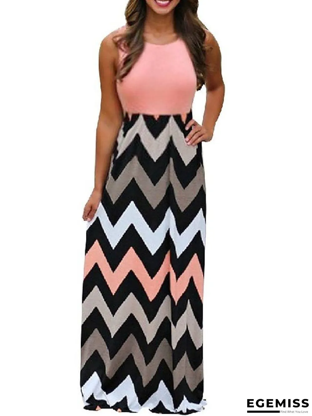 New Fashion Long Skirt Summer Temperament Loose Thin Wave Sling Dress Female | EGEMISS