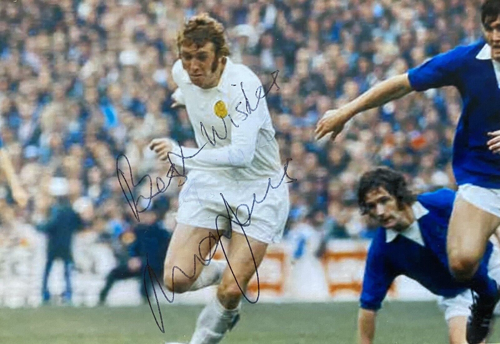 Mick Jones Genuine Hand Leeds United 6X4 Photo Poster painting 2