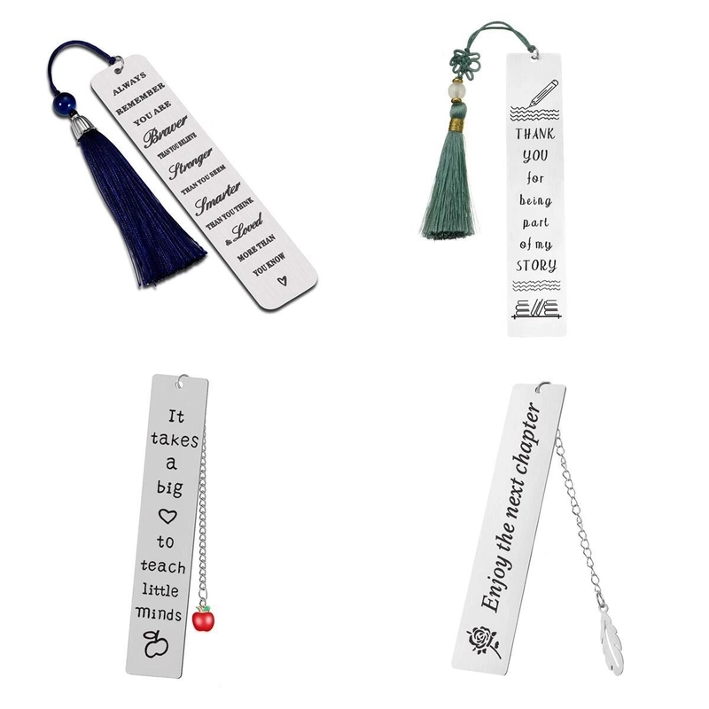 Fashion Creative Metal Stainless Steel Lettering Bookmark