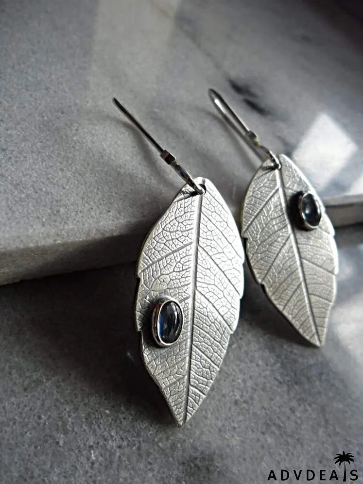 Leaf Decor Drop Earrings