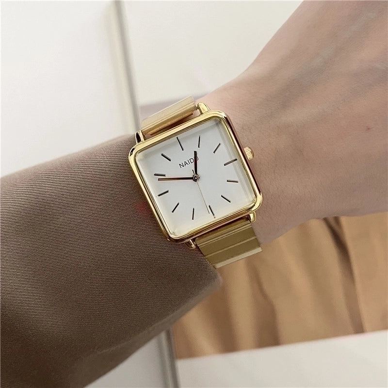 Fashion Solid Color Folding Buckle Quartz Women’s Watches