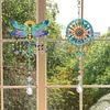 2pcs Dragonflies and Dreamcatchers DIY Acrylic Diamond Painting Wind Chime for Adult 5D Diamond Painting Suncatcher with Crystal Pendant Double Sided Hanging Diamonds Art Paint Ornament Gift for Home