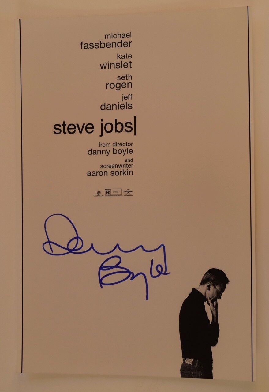 Danny Boyle Signed Autographed STEVE JOBS 12X18 Poster Photo Poster painting COA VD