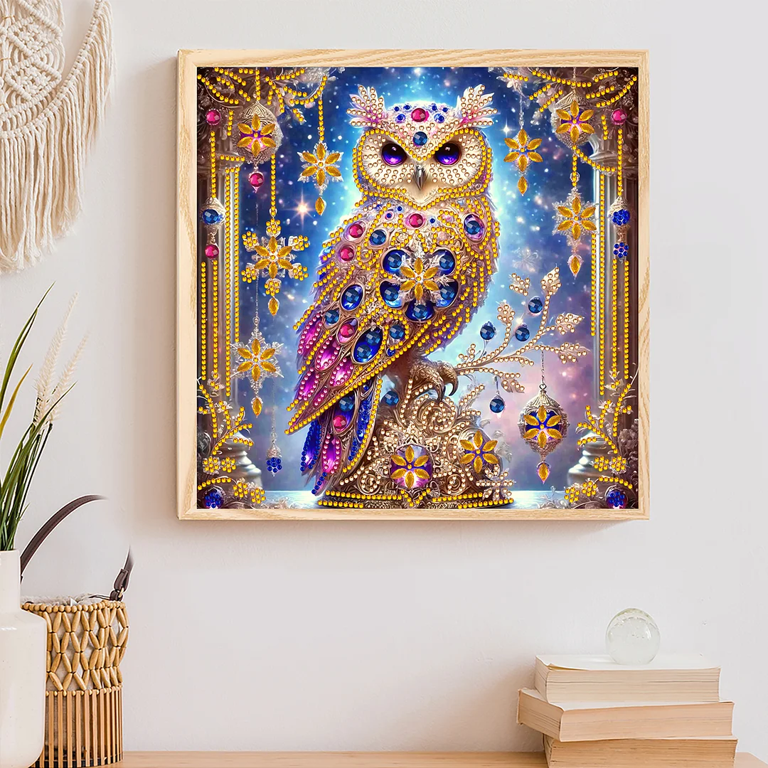 Owl - Partial Special Shaped Drill Diamond Painting Kits (Canvas|30*30cm)