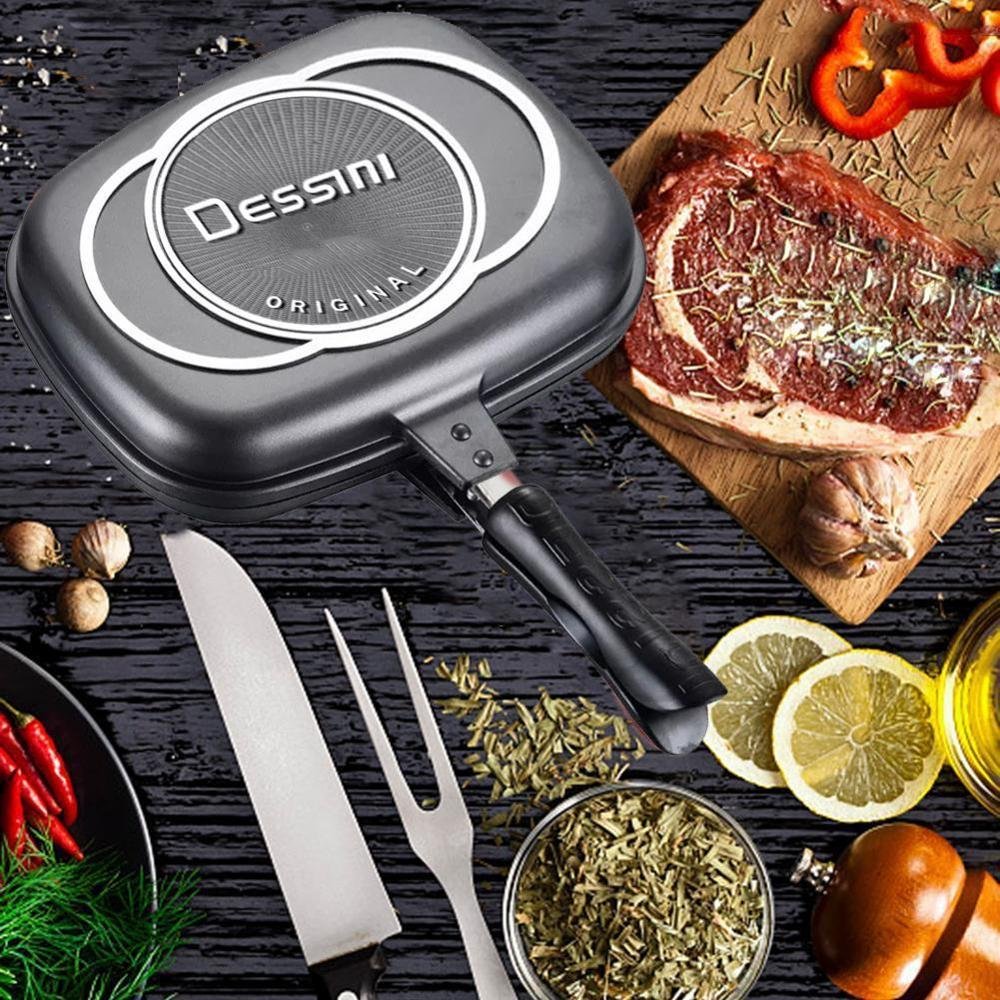 Die Casting Double Sided Fry Pan Grill Pan Multifunctional non-stick pan frying pan for kitchen