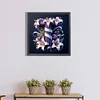 Diamond Painting-DIY Full Round Drill Lily Letter T(40x40cm)