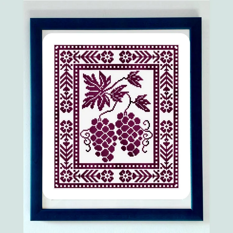 Grape Cluster Cross stitch Chart