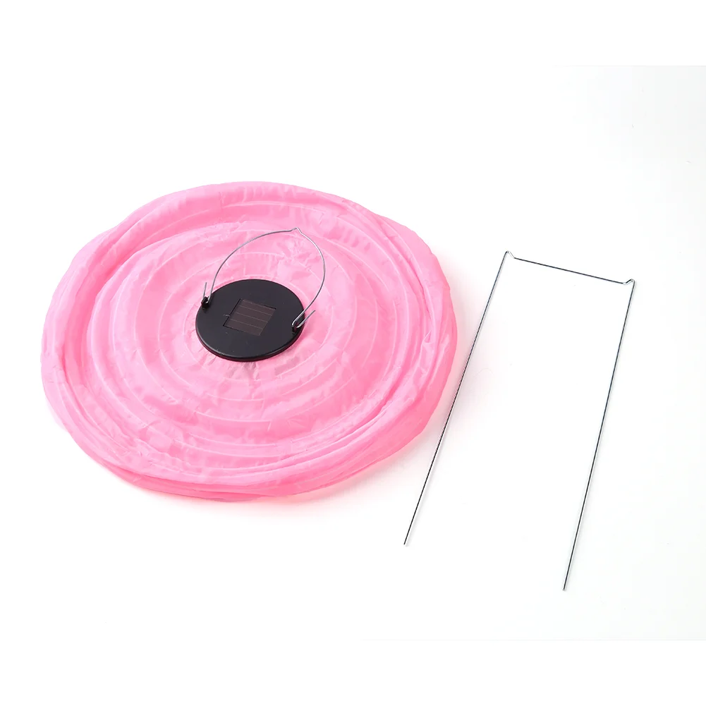 30cm Solar Hanging String Light Holiday Lantern LED China Lamp Decor (Pink)