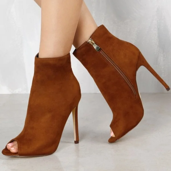 Suede Pointed Toe Ankle Boots | Express
