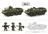Building blocks heavy military series main battle base tank armored vehicle soldier model BTR-80