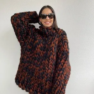 pornhint Pornhint Turtleneck Sweater, Oversized Sweater, Chunky Sweater, Winter Sweater