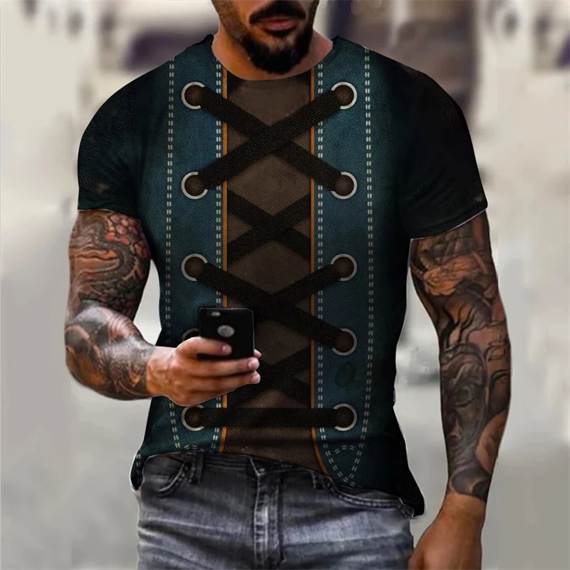 Cotton Tshirt Canvas Shoe 3D Printed T Shirt For Men Design O-neck T-Shirt Casual Streetwear Ropa Hombre Funny Oversized Tops t -shirt Tee