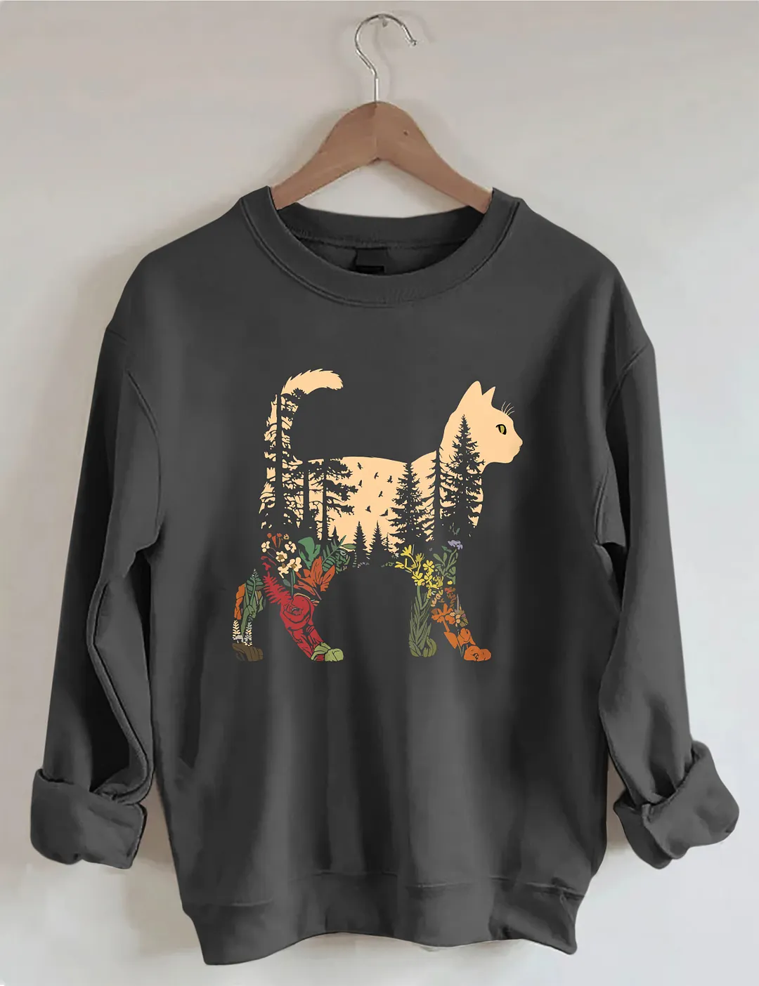 Boho Cat Plants Sweatshirt