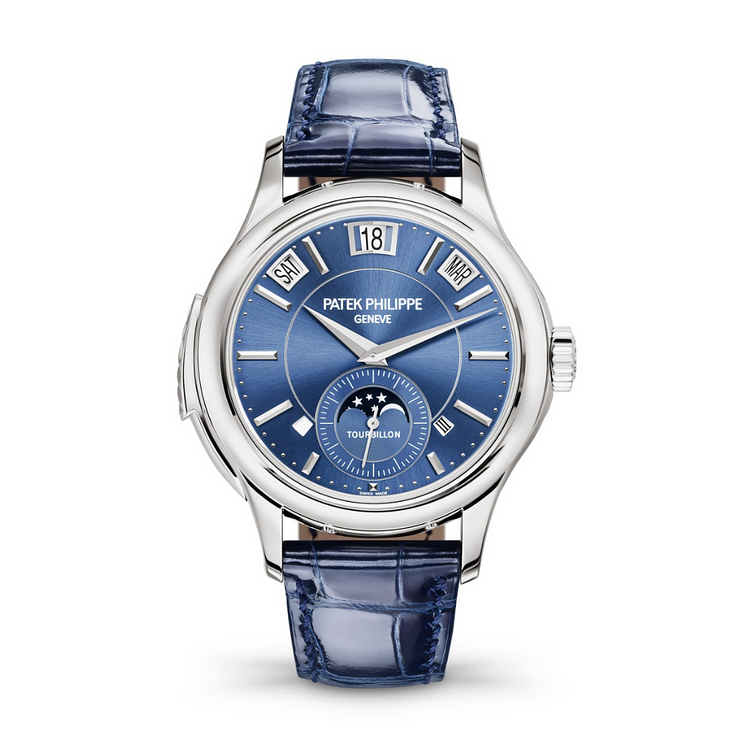 Patek Philippe Grand Complications Tourbillon Minute Repeater Perpetual Calendar White Gold Blue Dial 5207G-001