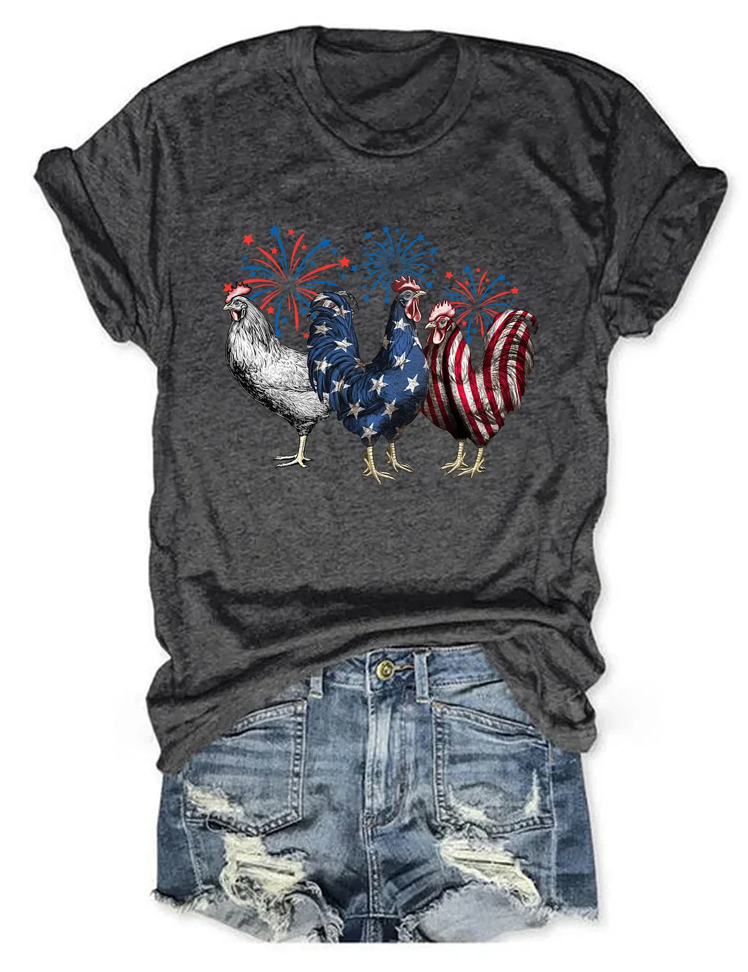 Patriotic USA Chicken 4th Of July T-shirt