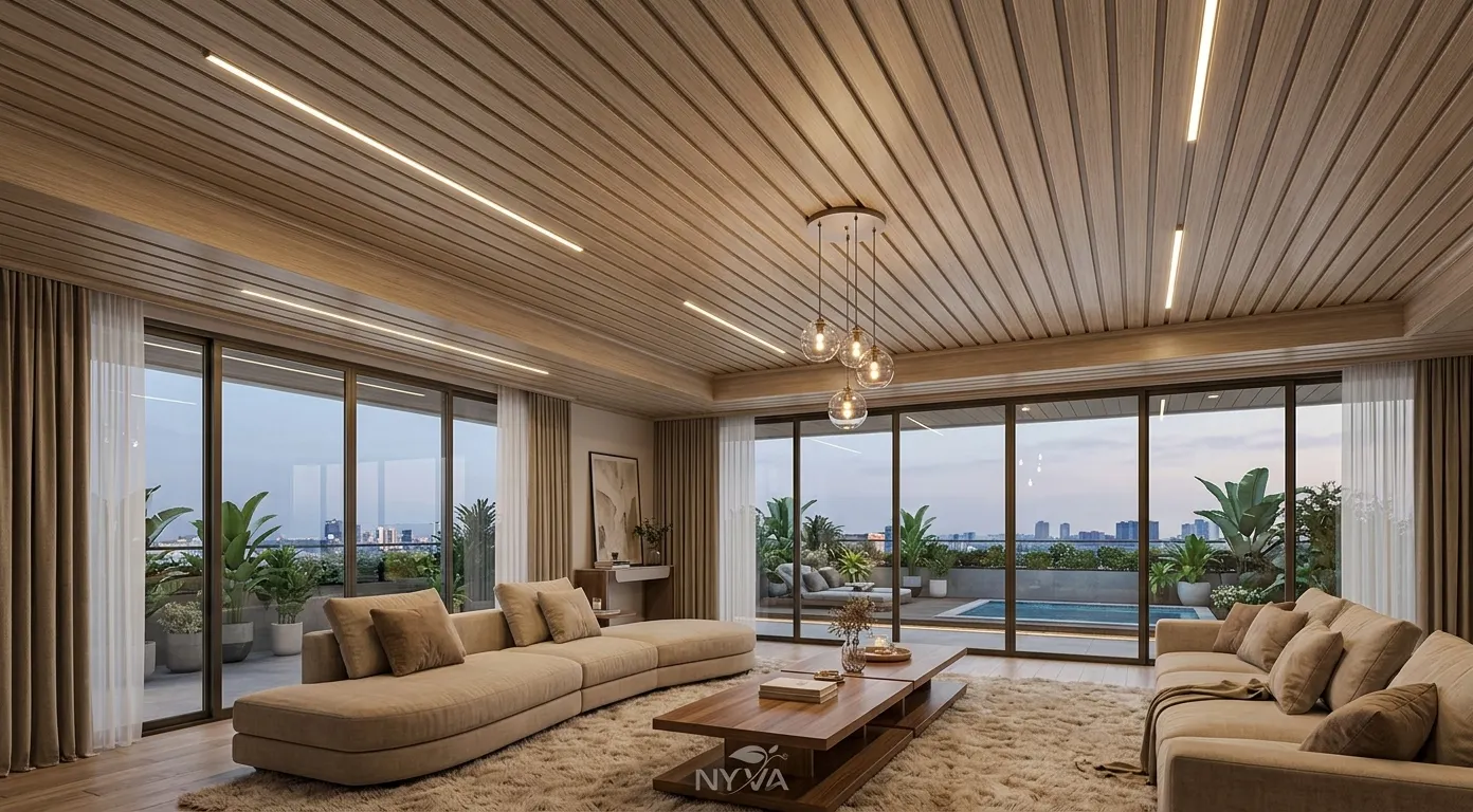 PVC Ceiling Panel (with 2 grooves)