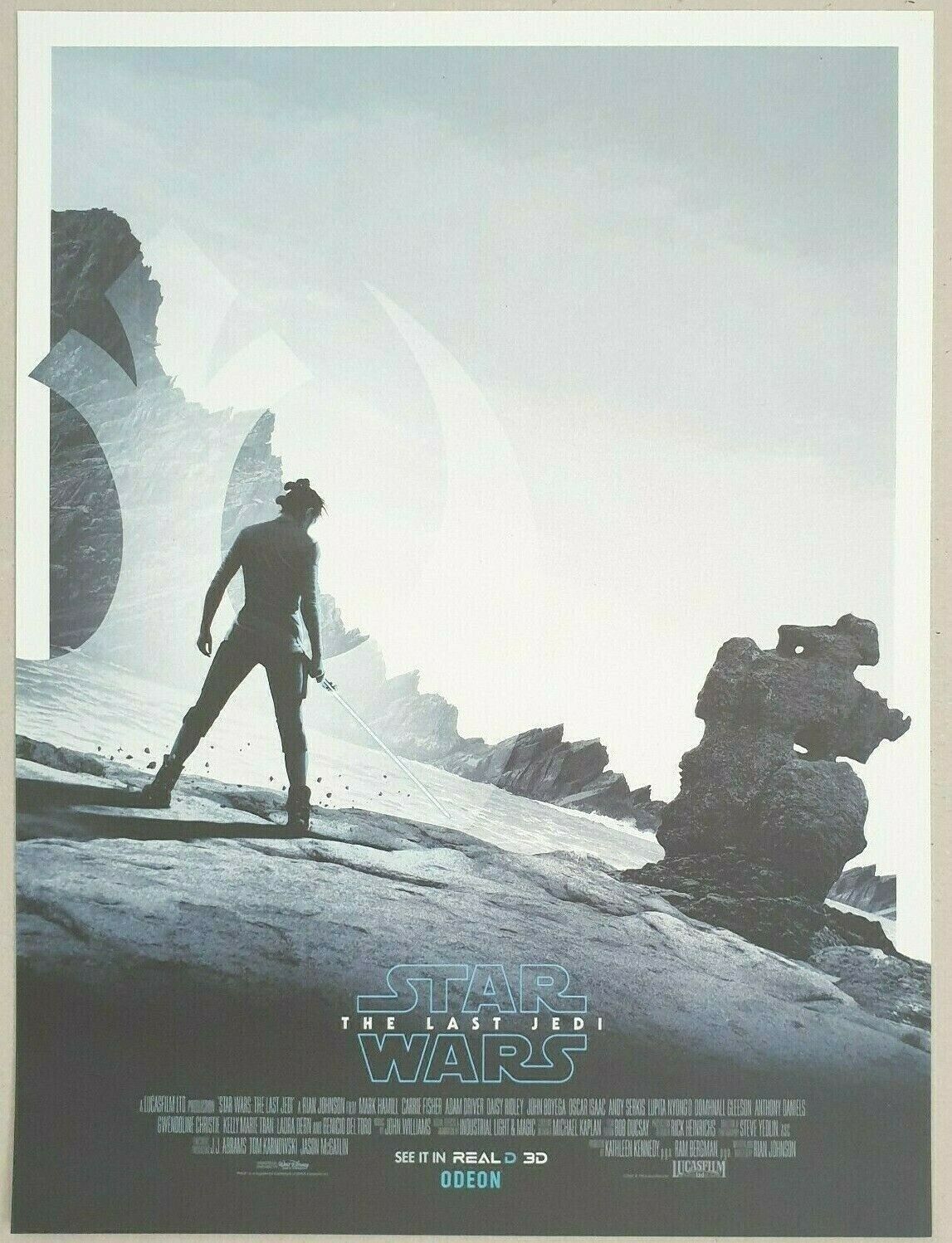 MATT FERGUSON - STAR WARS: THE LAST JEDI Litho Mini Poster ODEON EDITION Rey