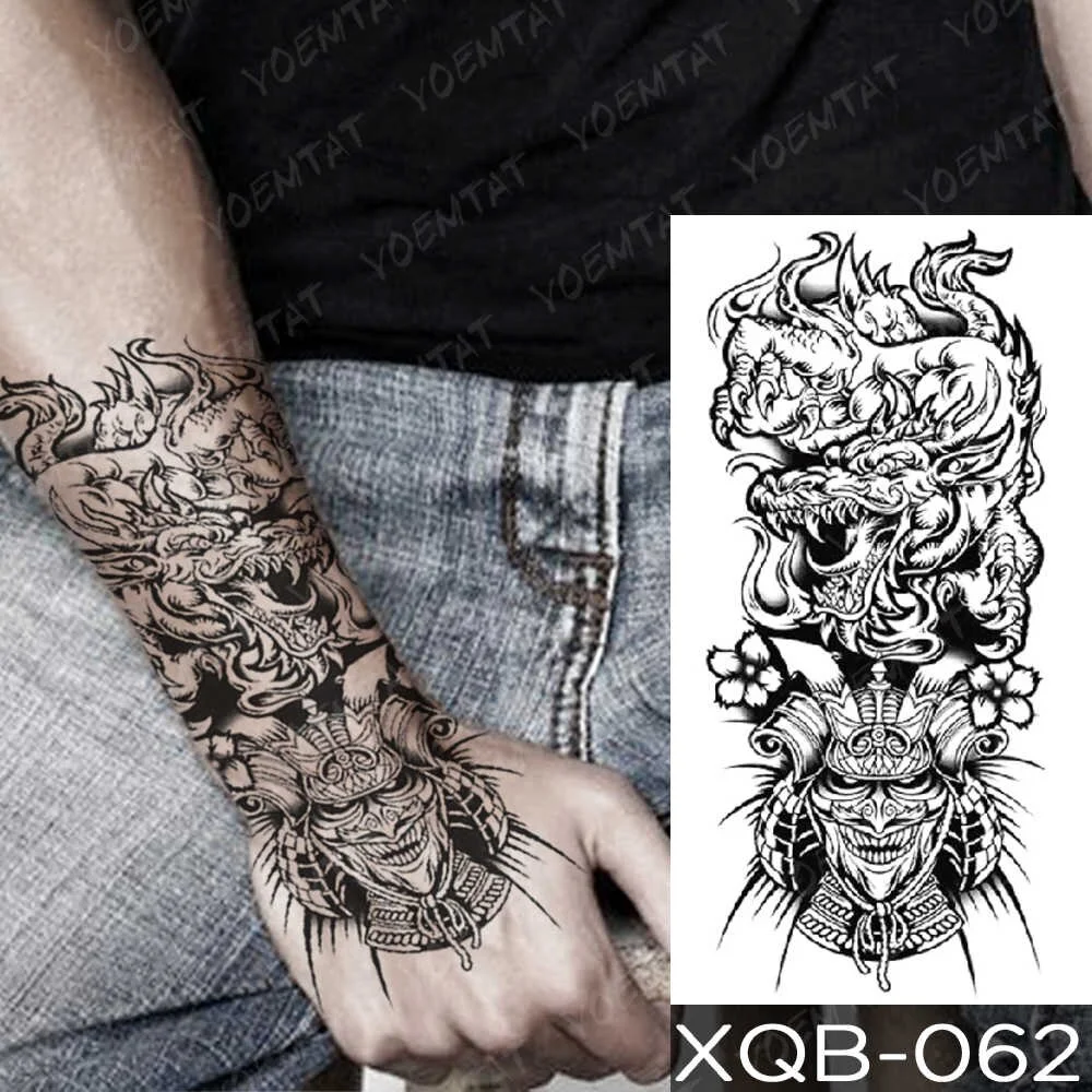 Sdrawing Wolf Tiger Animal Waterproof Temporary Tattoo Sticker Men Arm Leg Tatto Body Art Fake Tatto Water Transfer Tattoos Women