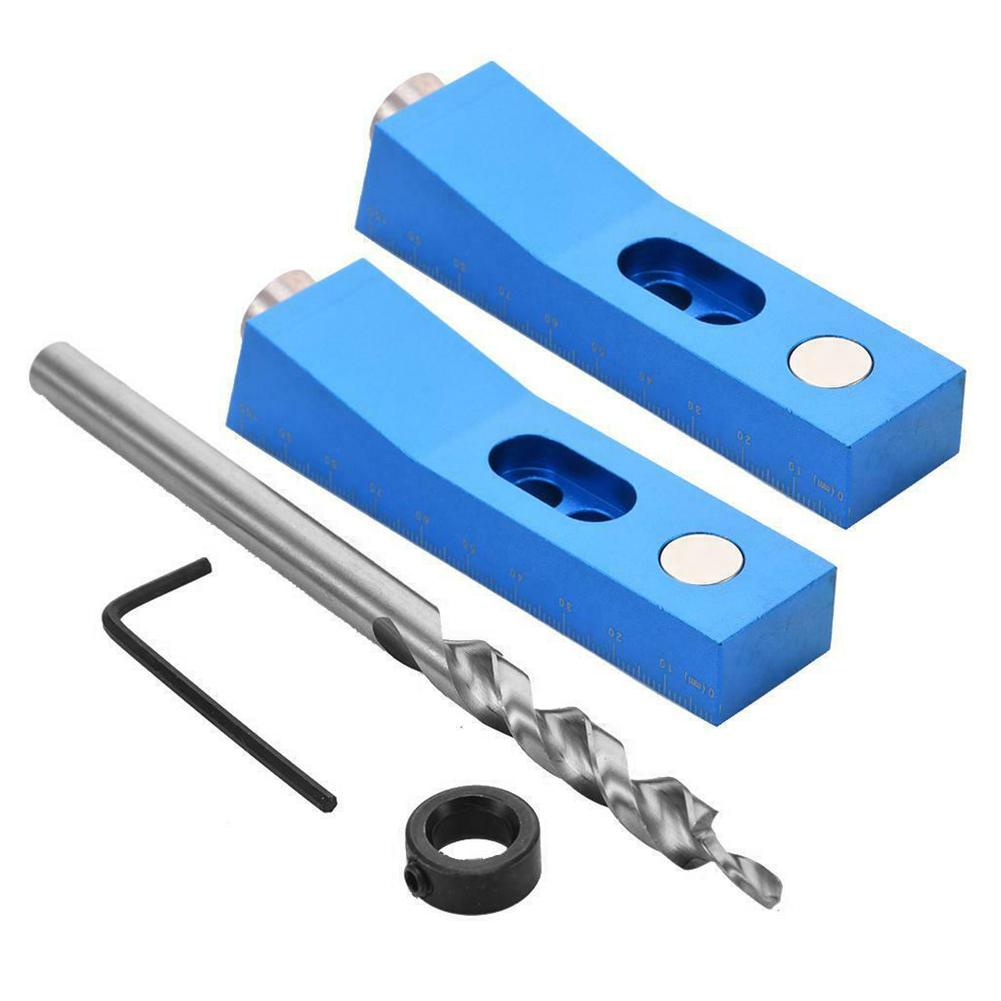 

Woodworking Pocket Hole Jig Kit Angle Drill Guide Set Hole Puncher Locator, 1pcs, 501 Original