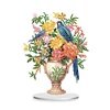 Vogelblumenvase aus Acryl - 5d DIY Craft Ornament