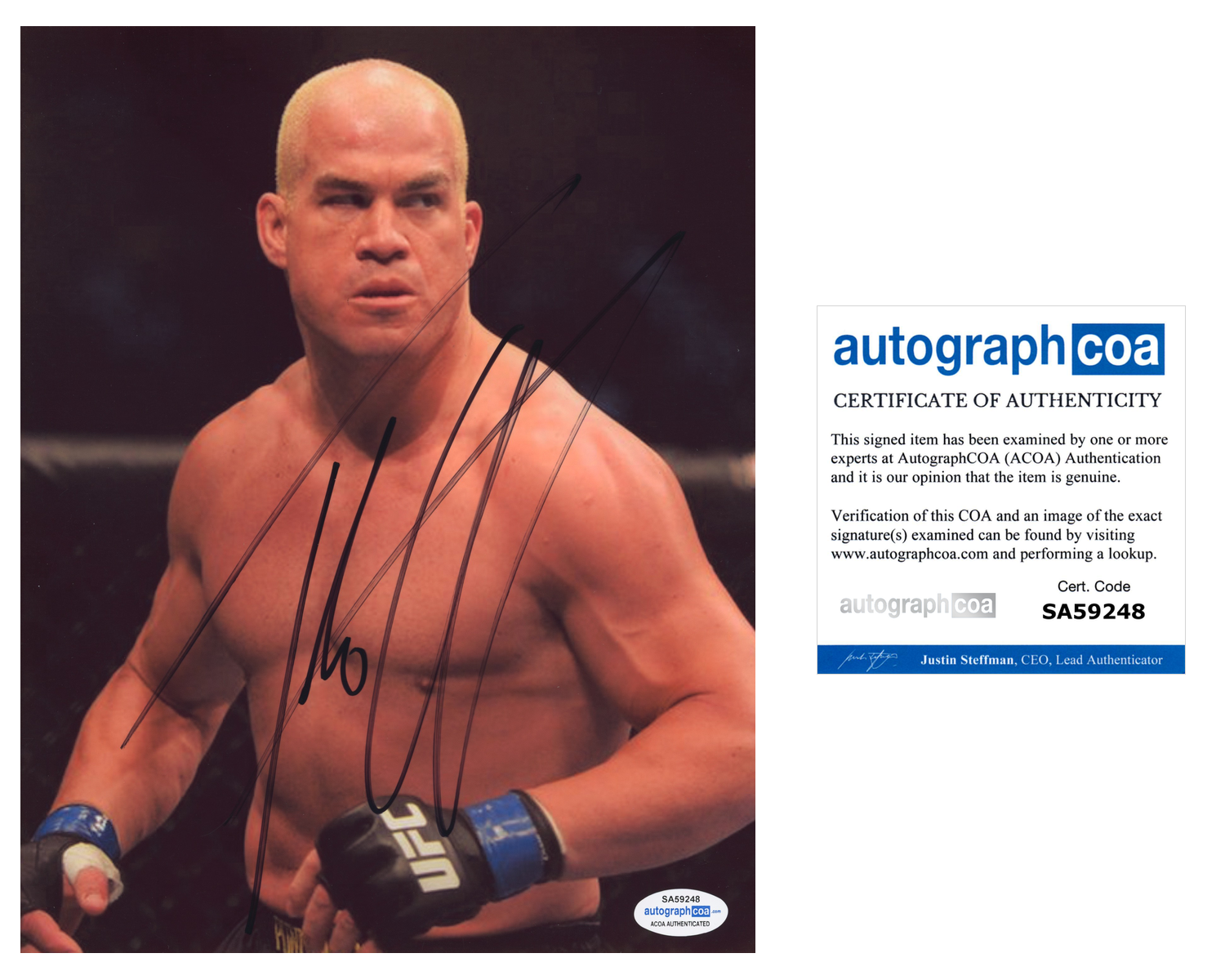 Tito Ortiz Signed Autographed 8x10 Photo Poster painting UFC MMA Fighter Champion ACOA COA