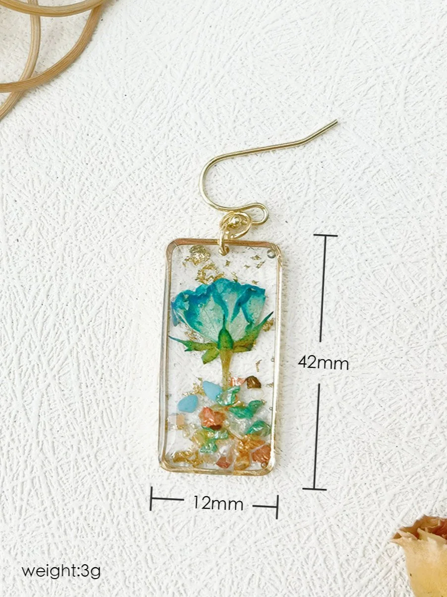 Delicate Rose Crystal Earrings