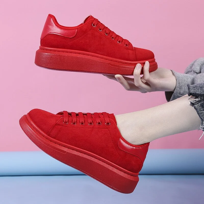 2021 Women Shoes Sneakers Thick Bottom Casual Female Ballet Flats Fashion Platform Flat Shoes Zapatillas Mujer Zapatos De Mujer