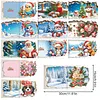 12Pcs Diamond Painting Cave Snowman Greeting Card Set with Envelope