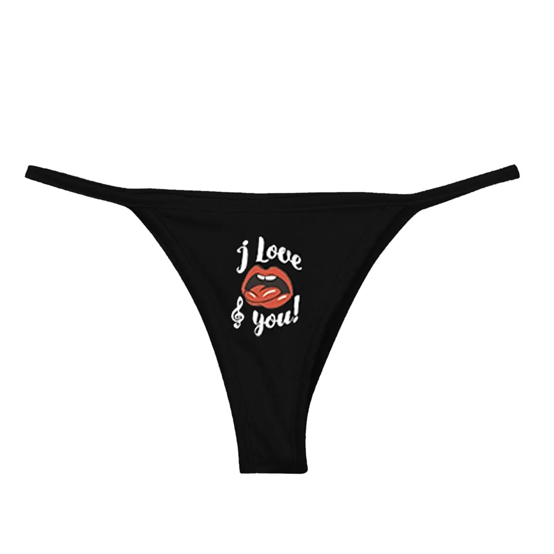 Sexy Lingerie Women's Funny Printing Sexy Panties Female Plus Size Underwear Low Waist G-strings Elastic Comfortable Underpants