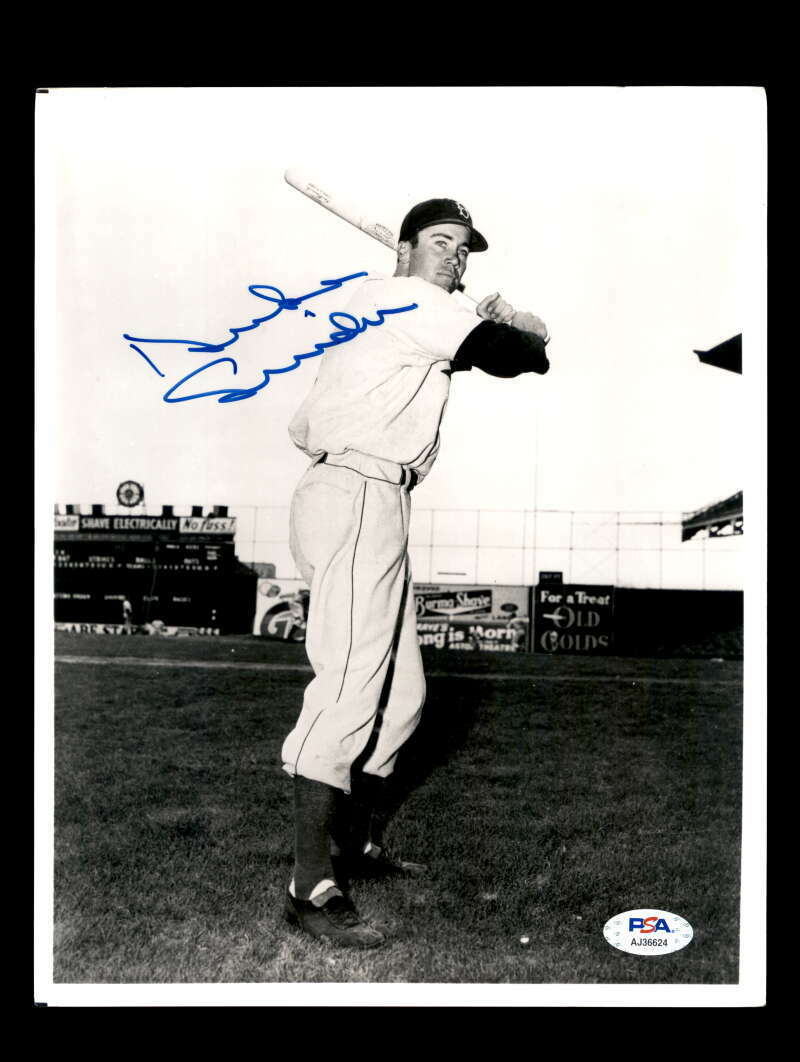 Duke Snider PSA DNA Coa Signed 8x10 Photo Poster painting Dodgers Autograph