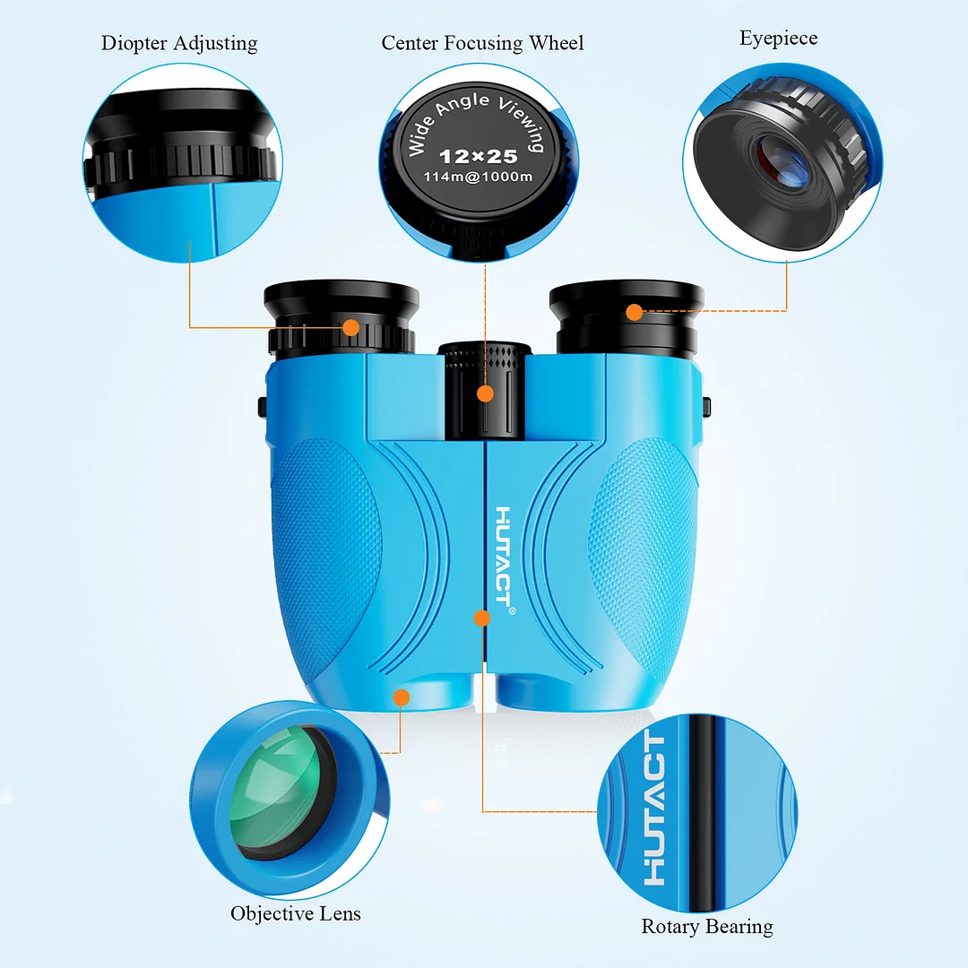 BEBANG 12x25 Binoculars for Kids Adults, Compact Binoculars for Low Light Vision, Binoculars for Bird Watching, Camping, Hiking, Sports