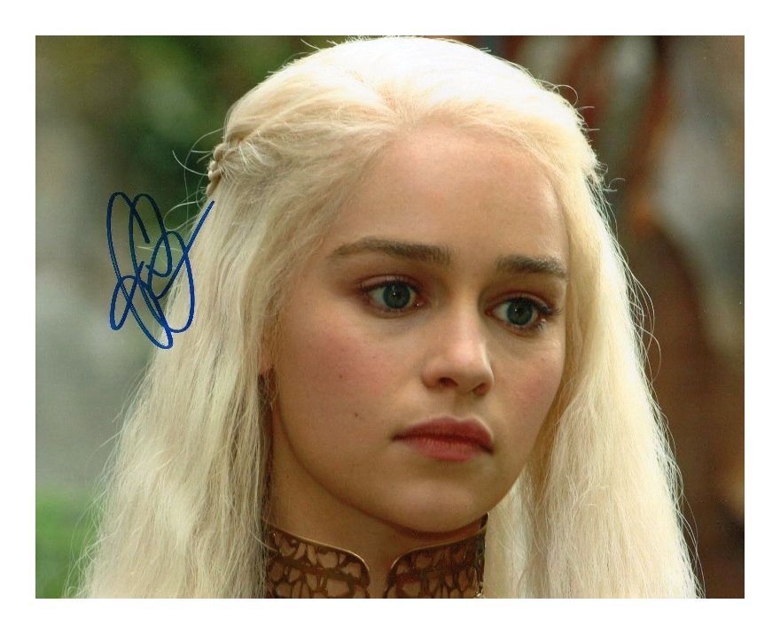 EMILIA CLARKE - GAME OF THRONES AUTOGRAPHED SIGNED A4 PP POSTER Photo Poster painting PRINT