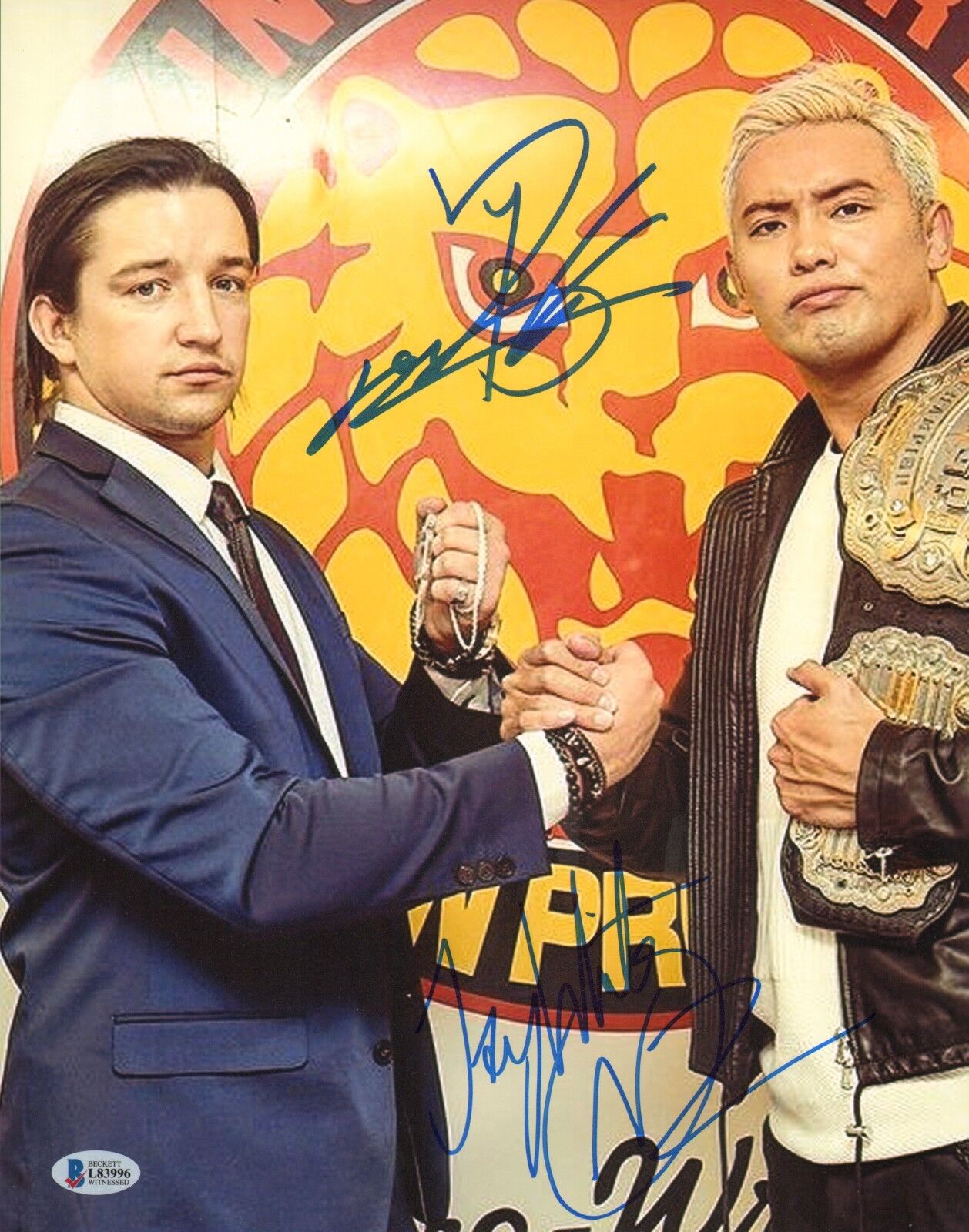 Kazuchika Okada & Jay White Signed 11x14 Photo Poster painting BAS COA New Japan Pro Wrestling