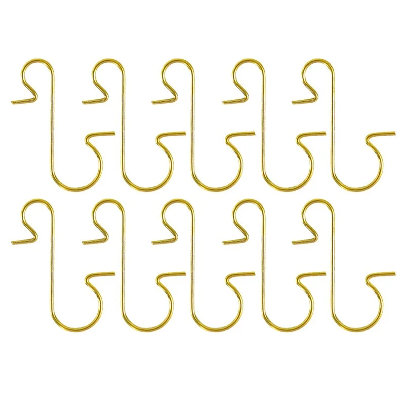 50pcs Christmas Ornament S-Shaped Hooks Xmas Tree Ball Pendant Hanging Decoration Holders For Home Party Navidad New Year Decor