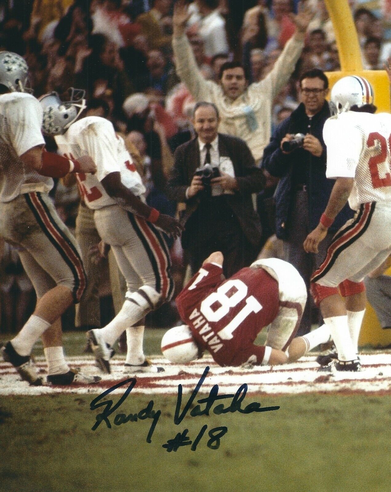 Signed 8x10 RANDY VATAHA Stanford Cardinal Autographed Photo Poster painting - w/ COA