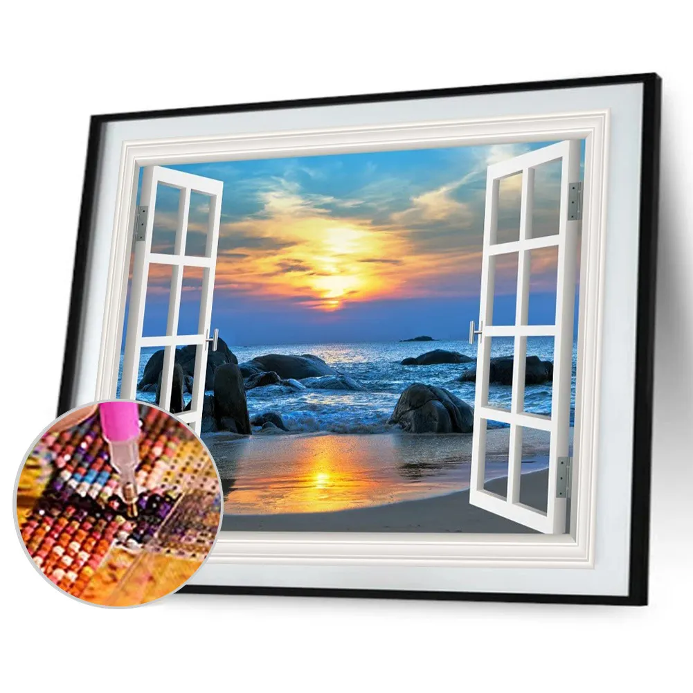 Diamond Painting - Full Round Drill - Sea Landscape(40*30cm)