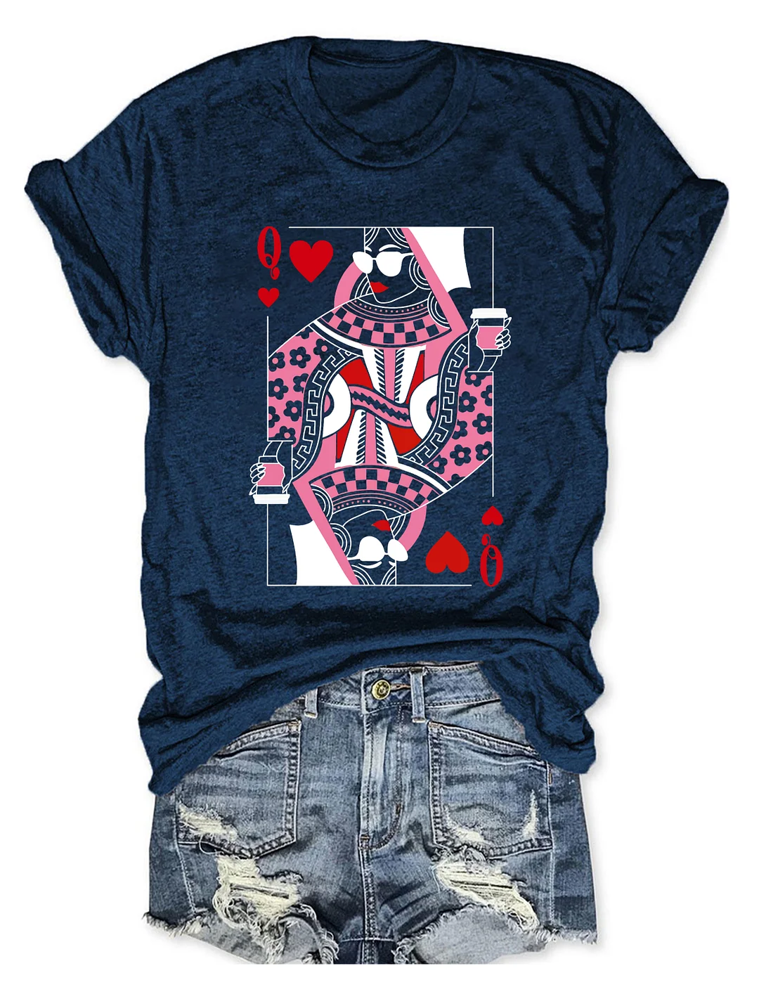 Queen Of Hearts Coffee Lover T-shirt