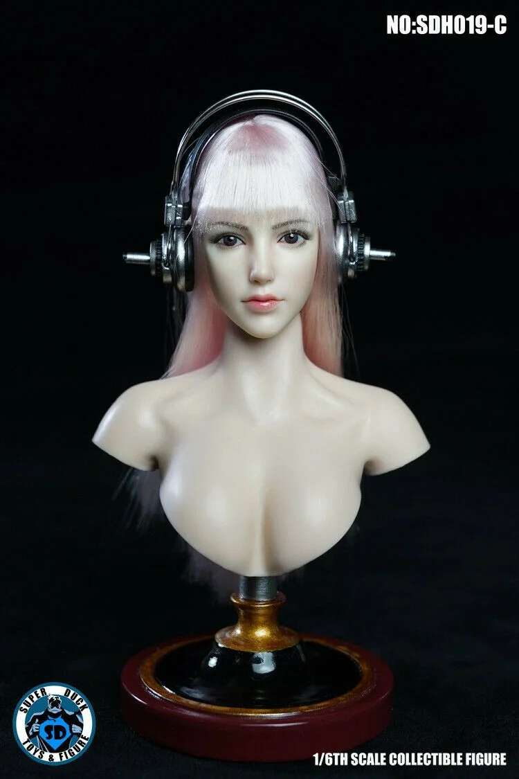 In-stock 1/6 SUPER DUCK SDH019 Female Head Sculpt H#pale-shopify