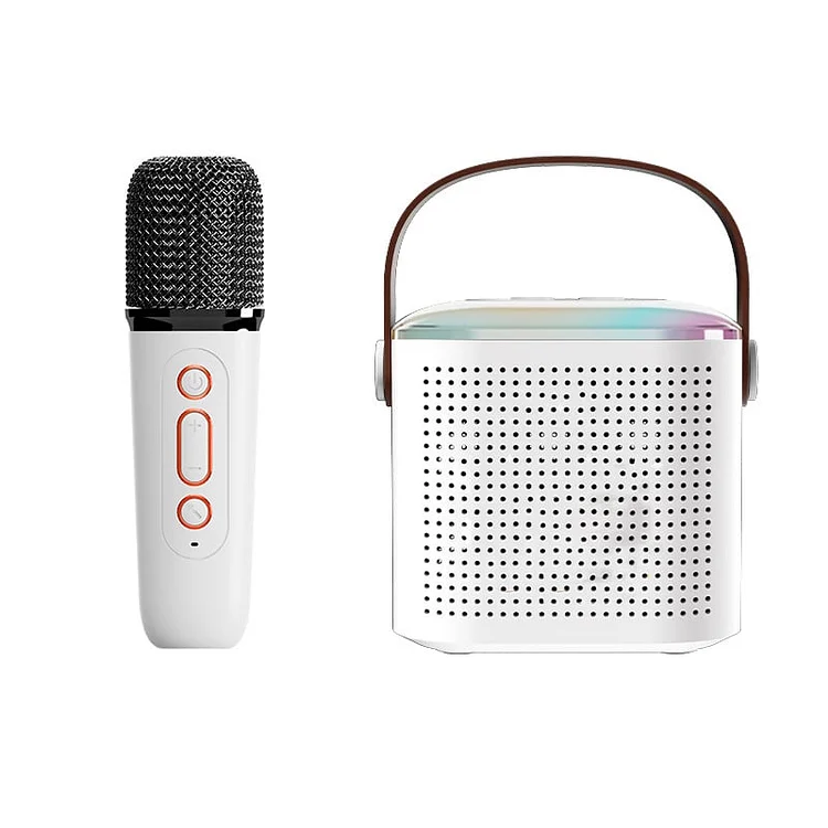 Wireless Bluetooth Karaoke Microphone with Dual Speaker Portable Speaker System 